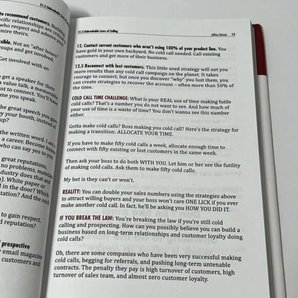 Jeffrey Gitomer's 21. 5 Unbreakable Laws of Selling : Proven Actions You Must...